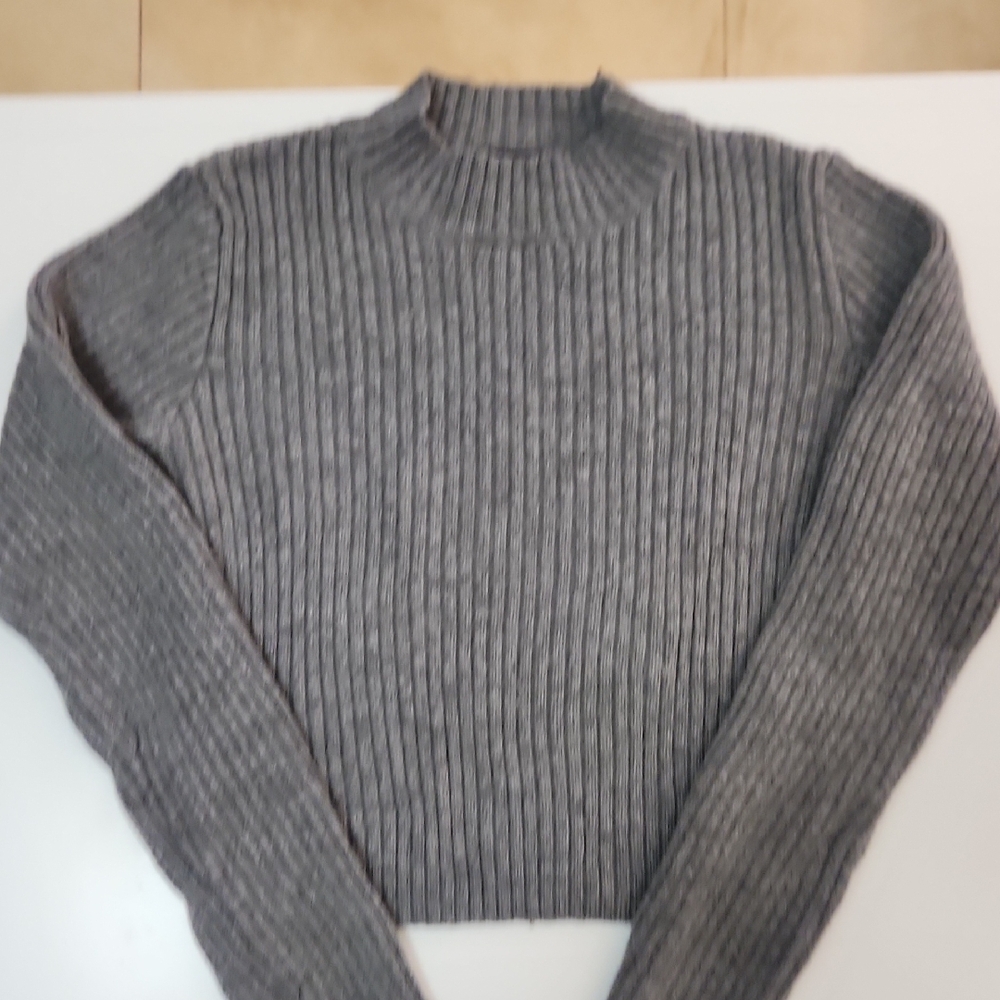 Brandy Melville Gray Cowl Neck Sweater